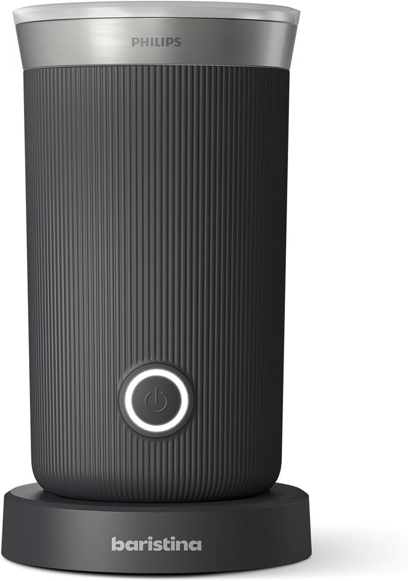 Philips Baristina Milk Frother - Foam milk perfectly​. Hot and Cold. Dairy and Non-Dairy. Easy to Clean. for Baristina Espresso Machines. Black (BAR311/60) - Image 1